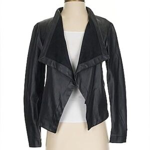BB Dakota Black Leather and Suede reversible Jacket